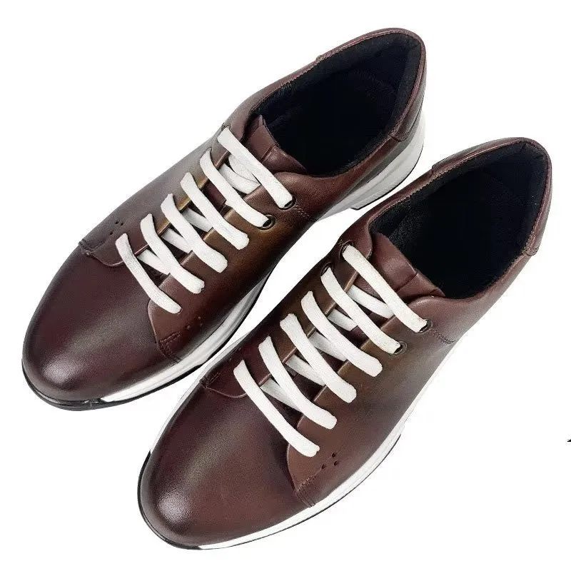 Elegant Leather Lace-Up Oxford Men's Casual Shoes