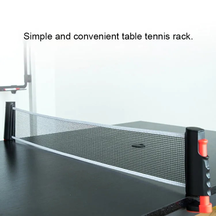 REGAIL Retractable Portable Table Tennis Net Rack(Black Red)